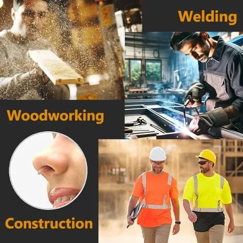WoodyKnows Nasal Filters for Dusty Activities | Reusable Dust & Particle Protection (Regular L, Yellow, Silicone) thumbnail 4
