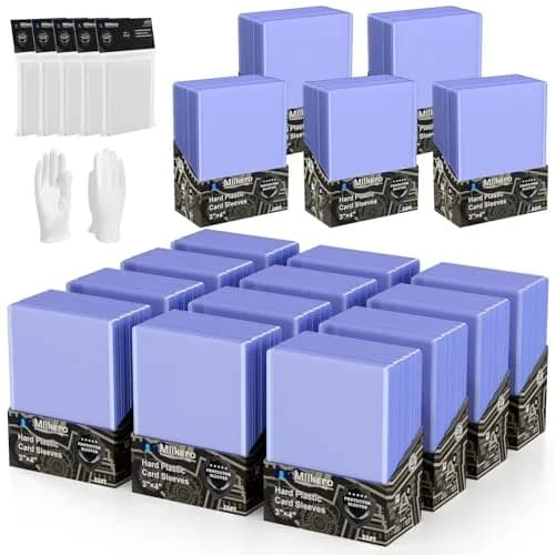 Mlikero 1000 Card Sleeves Hard Plastic, 3"X4" Baseball Card Protector | Non-Toxic BPA-Free Educational thumbnail 1