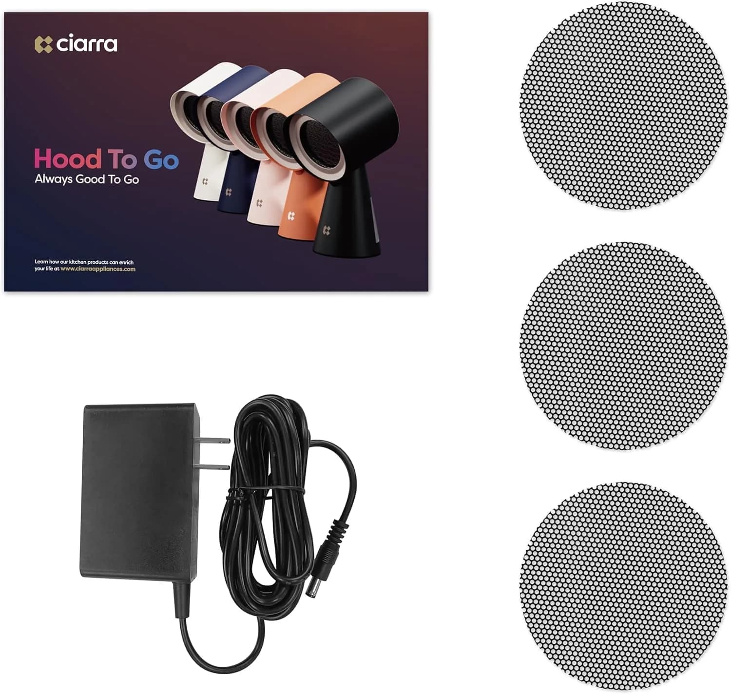 CIARRA Orange Portable Range Hood with 3-Layer Filtration & 2-Speed Fan | Compact Kitchen Exhaust Vent for Small Spaces thumbnail 9