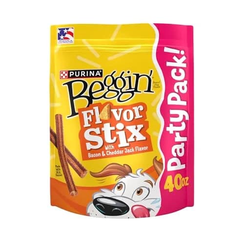 Purina Beggin’ Flavor Stix Treats for Dogs 40 oz. Bacon & Cheddar Jack | Real Meat & No Artificial Flavors thumbnail 1