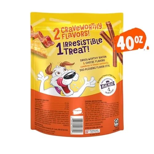 Purina Beggin’ Flavor Stix Treats for Dogs 40 oz. Bacon & Cheddar Jack | Real Meat & No Artificial Flavors thumbnail 7