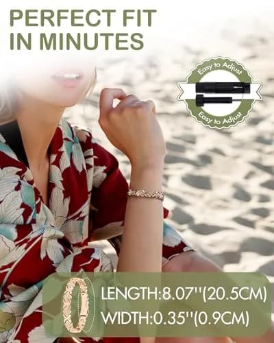 Feraco Pure Copper Magnetic Bracelet for Women | 3800 Gauss, Adjustable, Elegant Gift thumbnail 6