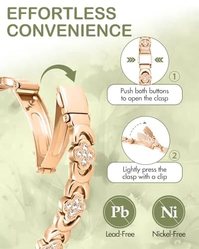 Feraco Pure Copper Magnetic Bracelet for Women | 3800 Gauss, Adjustable, Elegant Gift thumbnail 4