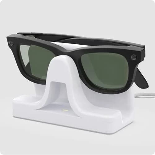 TUSITA Charging Stand & Cable for Ray-Ban Meta Smart Glasses (Gen 1,2) - White | USB-C Power Delivery thumbnail 2