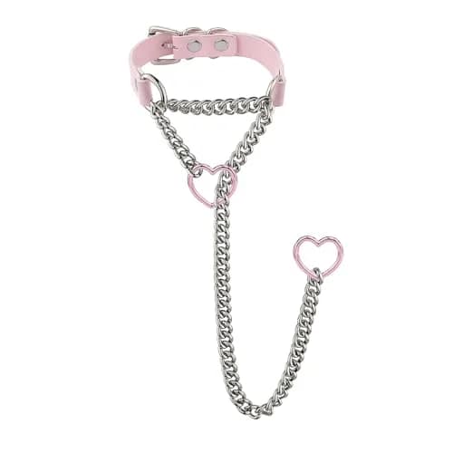 ADEMISHIA Handmade Black Heart O-ring Slip Chain Choker Collar For Women, Adjustable 21.5 inches (54.6 cm) thumbnail 2