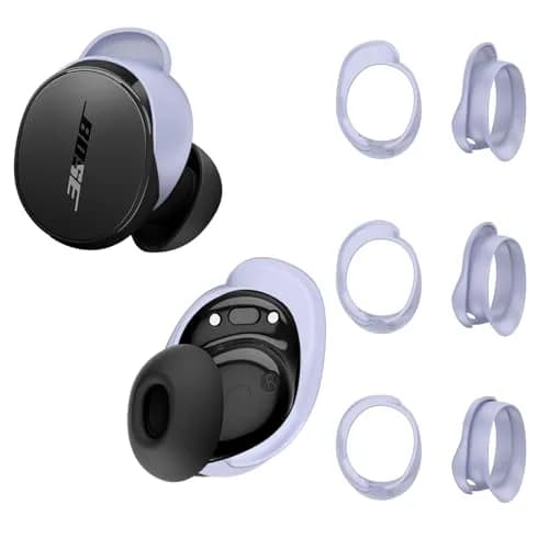 TUDIOW Purple Silicone Ear Tips Covers for New Bose QuietComfort Earbuds (2024) | 3 Pairs S/M/L with Storage Case thumbnail 1