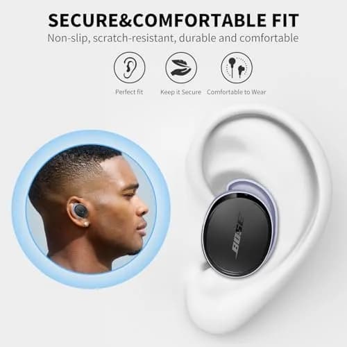 TUDIOW Purple Silicone Ear Tips Covers for New Bose QuietComfort Earbuds (2024) | 3 Pairs S/M/L with Storage Case thumbnail 5