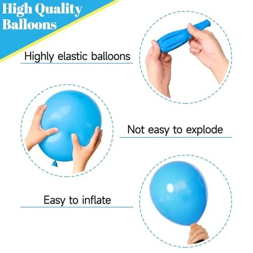 KUULBELA 68Pcs Red Yellow Blue Toy Balloons 12 Inch Cloud Cow Print | Assorted Colors Party Pack thumbnail 2
