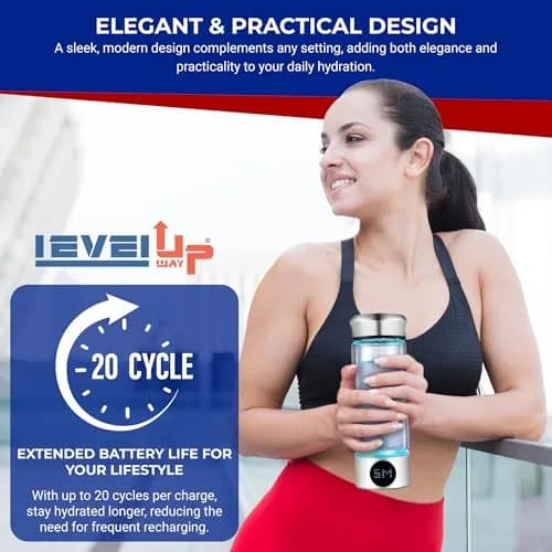 Level Up Way Water Purification Unit 300ml | Hydrogen Generator with SPE PEM Tech thumbnail 3