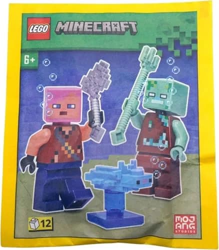 LEGO Minecraft: Adventurer with Drowned & Axolotl | 6+ | Authentic LEGO Figure for Kids thumbnail 5