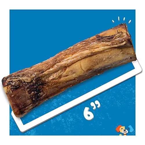 Jack&Pup Marrow Bones for Dogs, 6" Natural Beef Bone | Long Lasting Chew for Large Dogs thumbnail 3