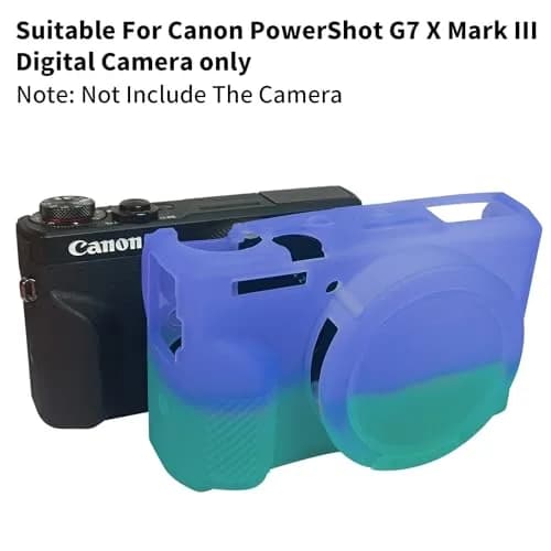 Easy Hood Camera Case for Canon G7X Mark III (Purple Blue) | Silicone Protective Cover with Removable Lens Cap thumbnail 6