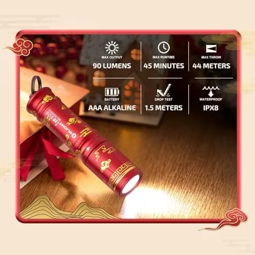 OLIGHT i3E EOS Keychain Flashlight (Auspicious Clouds) 90 Lumens | Compact EDC Light with AAA Battery thumbnail 6