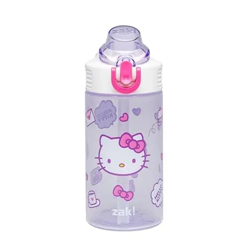 Zak Designs Hello Kitty Sage 16oz (473ml) Leak-Proof Straw Kids Water Bottle | BPA-Free Plastic for Daily Hydration — Hello Kitty