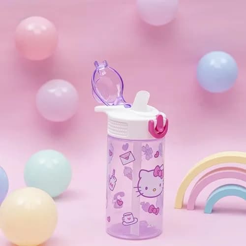 Zak Designs Hello Kitty Sage 16oz (473ml) Leak-Proof Straw Kids Water Bottle | BPA-Free Plastic for Daily Hydration thumbnail 2