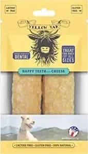 Yellow Yak Dog Treat with Cheese | Natural Gluten Free Dental Chews (4 oz Pack of 5) thumbnail 1