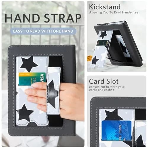 CoBak Case for 7" Kindle Paperwhite 12th Gen & Kindle Colorsoft | Waterproof PU Leather Cover with Auto Wake/Sleep, Foldable Stand & Hand Strap thumbnail 4