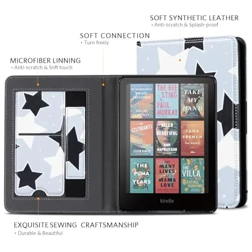 CoBak Case for 7" Kindle Paperwhite 12th Gen & Kindle Colorsoft | Waterproof PU Leather Cover with Auto Wake/Sleep, Foldable Stand & Hand Strap thumbnail 3