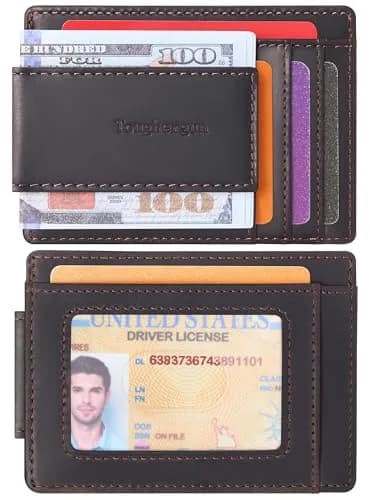 Toughergun Slim RFID Blocking Wallet for Men | 4" x 3" x 0.3" (10.16cm x 7.62cm x 0.76cm) thumbnail 2
