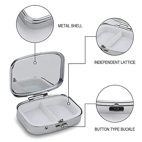 SLKFJEWT Portable Pill Case with Mirror, Israel at The Tower of David Compact Travel Medicine Box thumbnail 6
