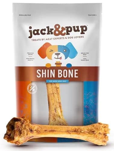Jack&Pup Beef Shin Bones 8-11” | Long Lasting Natural Dog Bones for Large Dogs thumbnail 1