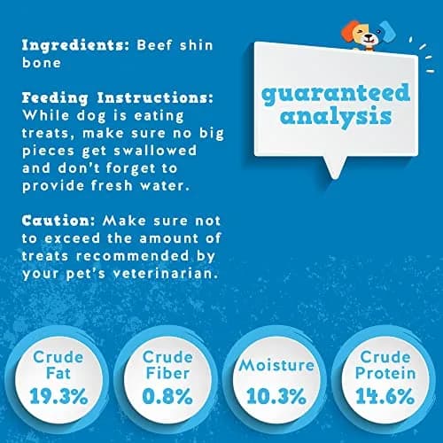 Jack&Pup Beef Shin Bones 8-11” | Long Lasting Natural Dog Bones for Large Dogs thumbnail 6