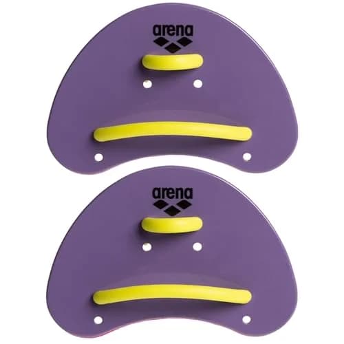 Arena Elite Finger Swimming Paddles Small Plum Purple/Arctic Lime | Improve Stroke Technique & Forearm Power thumbnail 1
