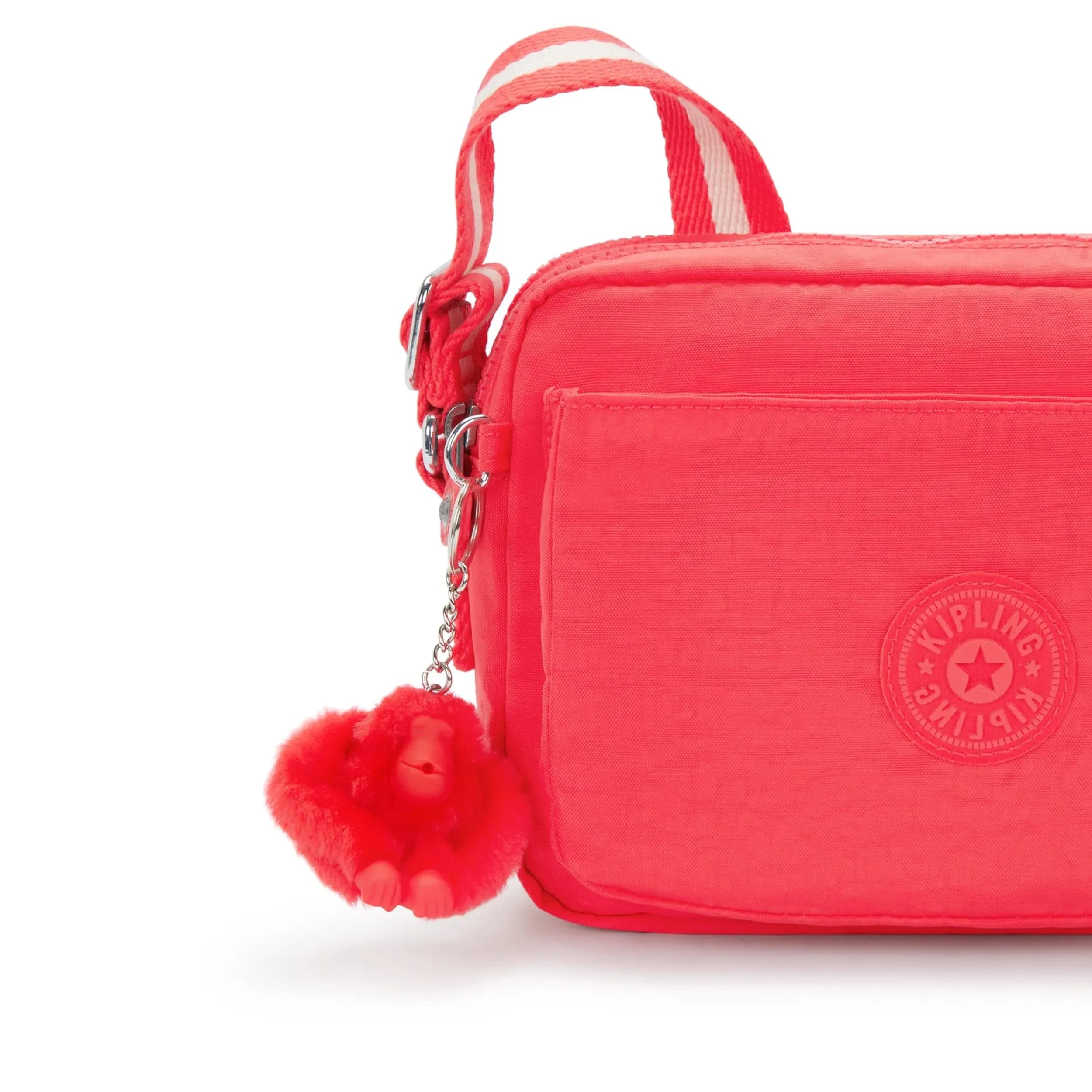 Kipling Abanu Medium Crossbody Bag, Escape Red, 24cm (9.5"L x 6.75"H x 3.5"D) | Lightweight Water-Resistant Nylon Daypack - view 5