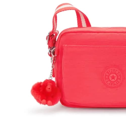 Kipling Abanu Medium Crossbody Bag, Escape Red, 24cm (9.5"L x 6.75"H x 3.5"D) | Lightweight Water-Resistant Nylon Daypack thumbnail 5