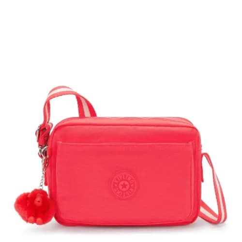 Kipling Abanu Medium Crossbody Bag, Escape Red, 24cm (9.5"L x 6.75"H x 3.5"D) | Lightweight Water-Resistant Nylon Daypack thumbnail 1