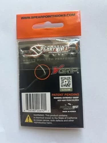 Spearpoint SSW-S50-06 Straight Shank Worm Hook | 6 Pack S 5/0 | High Carbon Steel, VGrip Technology thumbnail 2