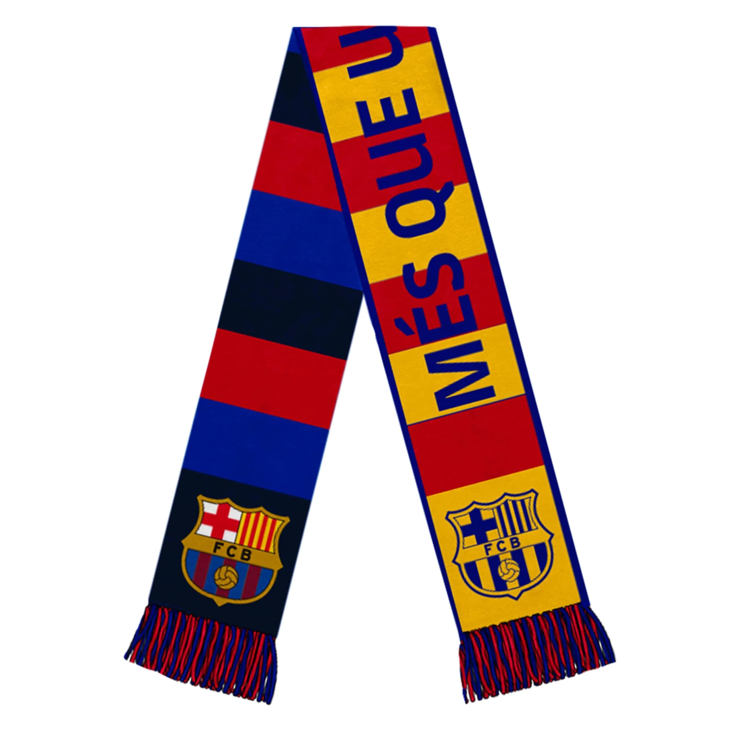 Icon Sports Officially Licensed FC Barcelona Soccer Scarf - FCB22SC Navy | Unisex Supporter Accessory — Barca