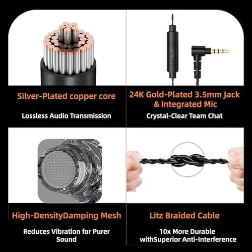 HJX QKZ AK6 Pro Wired In-Ear Monitor Headphones with Mic | 11mm Dynamic Driver, Deep Bass Sound, Passive Noise Isolation thumbnail 5