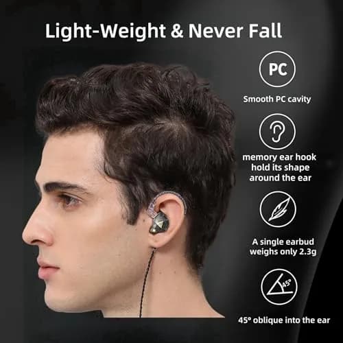 HJX QKZ AK6 Pro Wired In-Ear Monitor Headphones with Mic | 11mm Dynamic Driver, Deep Bass Sound, Passive Noise Isolation thumbnail 7