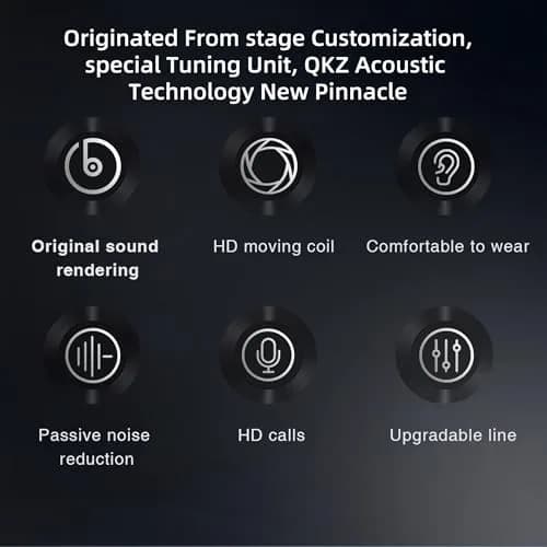 HJX QKZ AK6 Pro Wired In-Ear Monitor Headphones with Mic | 11mm Dynamic Driver, Deep Bass Sound, Passive Noise Isolation thumbnail 8