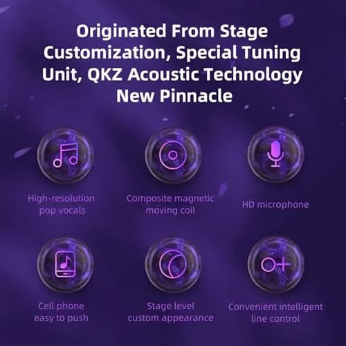 HJX QKZ AK6 Pro Wired In-Ear Monitor Headphones with Mic, 11mm Dynamic Driver, Deep Bass Sound | Gaming & Music thumbnail 9