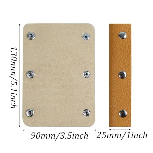 bociloy Leather Handbag Handle Wrap Covers 130x90mm | Soft PU Leather for Tote & Travel Bags thumbnail 2