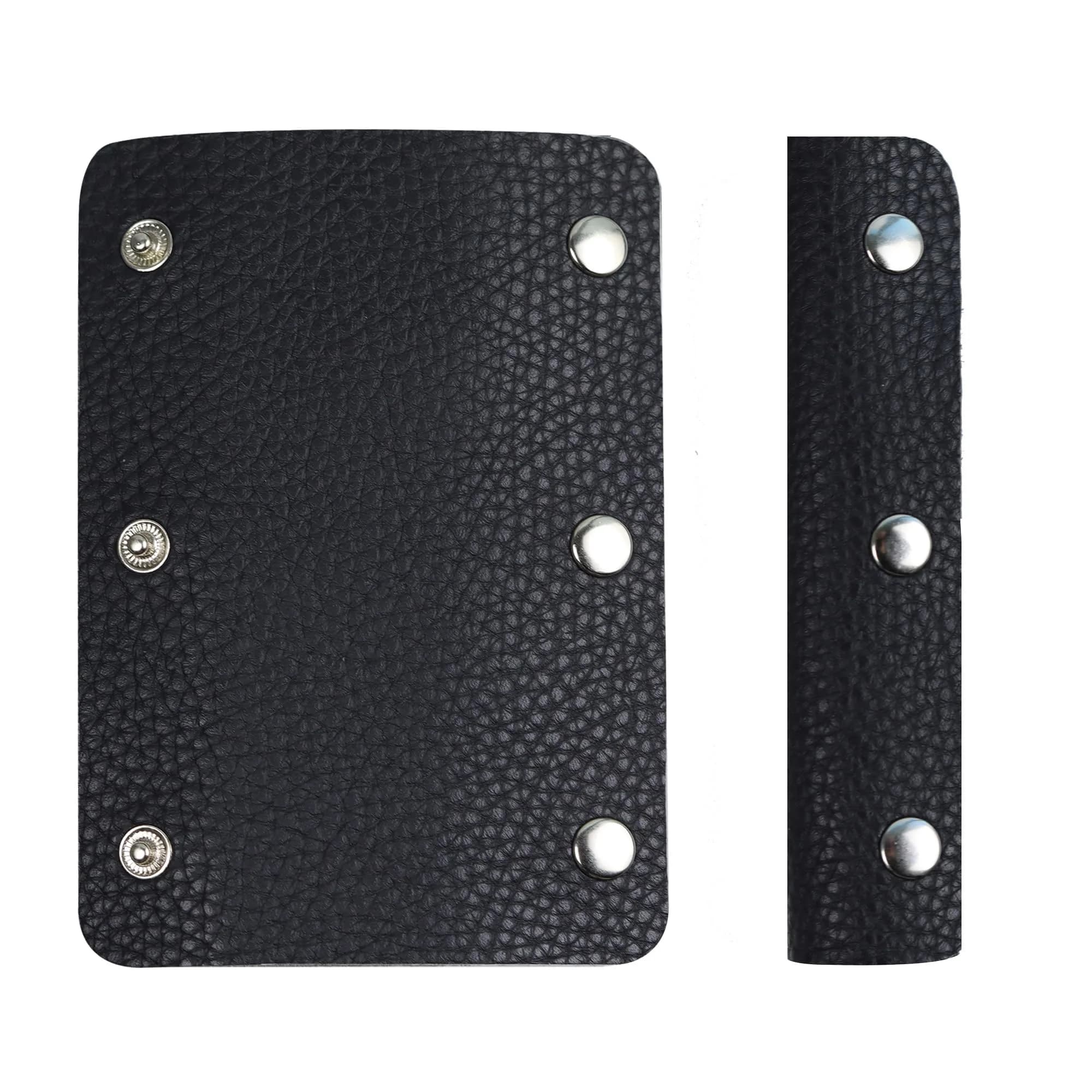 bociloy Leather Handbag Handle Wrap Covers 2PCS | Soft PU Leather, Black, 130x90mm | Protect & Personalize — Black