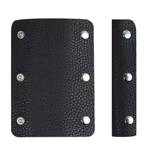 bociloy Leather Handbag Handle Wrap Covers 2PCS | Soft PU Leather, Black, 130x90mm | Protect & Personalize thumbnail 1