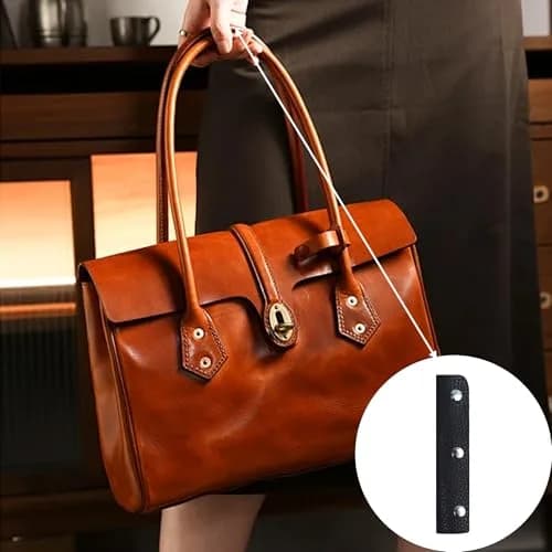 bociloy Leather Handbag Handle Wrap Covers 2PCS | Soft PU Leather, Black, 130x90mm | Protect & Personalize thumbnail 5