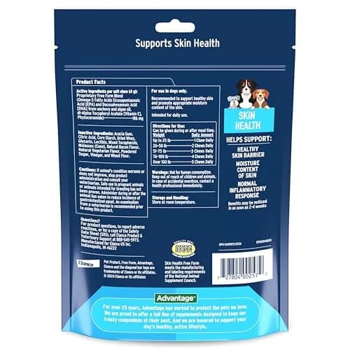 Pet Protect Skin Health Supplement for Dogs, Bacon Flavor, 60ct | Supports Sensitive Skin & Moisture thumbnail 2