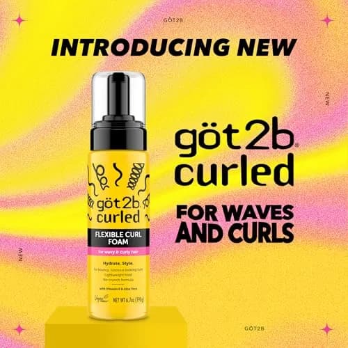 Got2B Curled Flexible Curl Foam Mousse for Wavy & Curly Hair 200ml (6.7 fl oz) | Lightweight Hydration & Frizz Control thumbnail 2