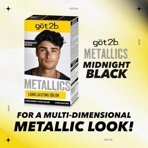 Got2B Metallics Permanent Hair Color Midnight Black 205ml (7.05 Oz) | Metallic Shine Booster thumbnail 6