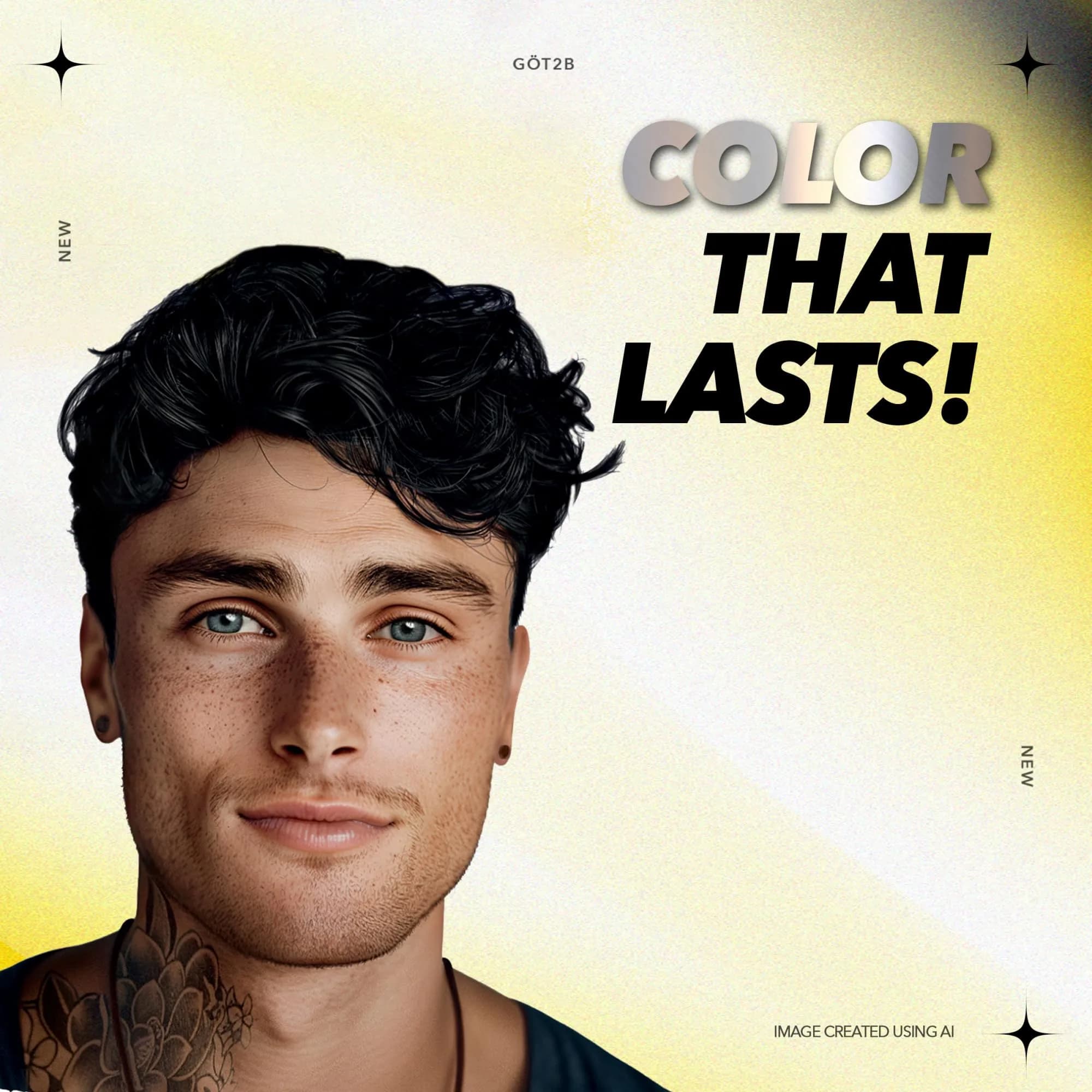 Got2B Metallics Permanent Hair Color Midnight Black 205ml (7.05 Oz) | Metallic Shine Booster - view 4