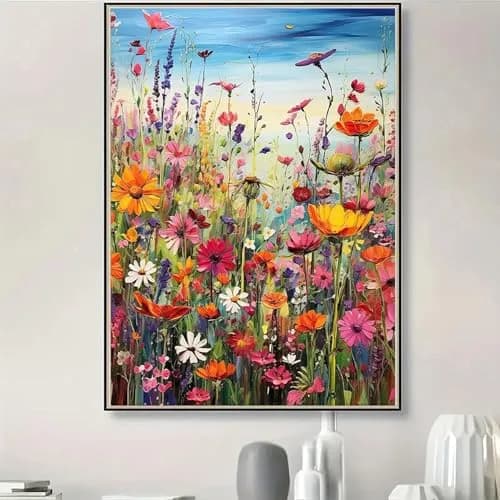 BYGFHLYW Sea of Flowers 5D Diamond Painting Kit 30x40cm (12x16 Inches) | Full Drill Crystal Art for Adults & Beginners thumbnail 4