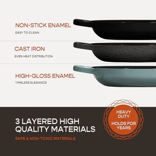 Krustic Enameled Cast Iron Dutch Oven 6 Qt | Perfect for Sourdough & Baking thumbnail 3