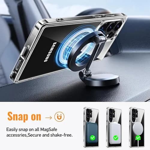 Oterkin Magnetic for Samsung Galaxy S25 Ultra Case Clear | MagSafe Compatible & Anti-Yellowing (70-120 chars) thumbnail 2