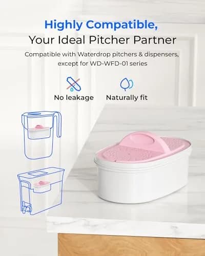 [Waterdrop] Magnesium Water Filter for Pitchers | Reduces Chlorine & Odors, Lasts 2 Months thumbnail 5