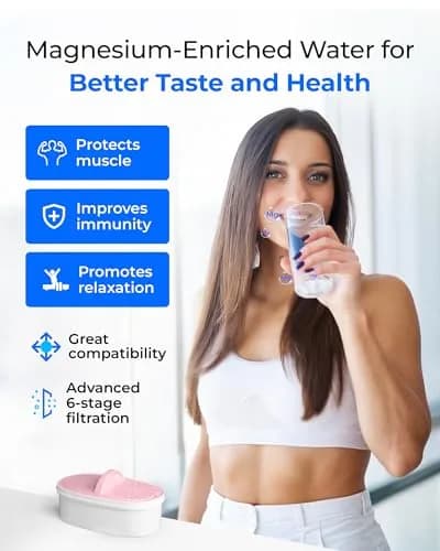 [Waterdrop] Magnesium Water Filter for Pitchers | Reduces Chlorine & Odors, Lasts 2 Months thumbnail 3