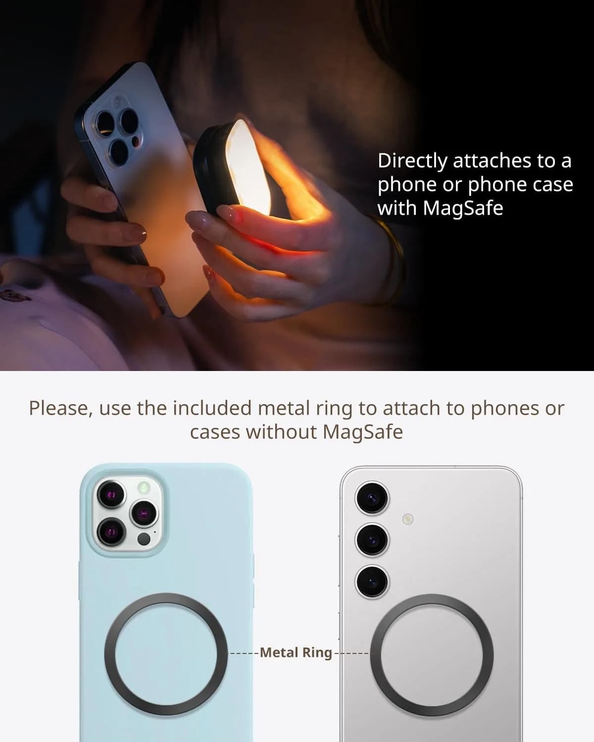SmallRig Magnetic Selfie Light with Mirror, White | 360° Fill Light Coverage for Content Creation - view 3